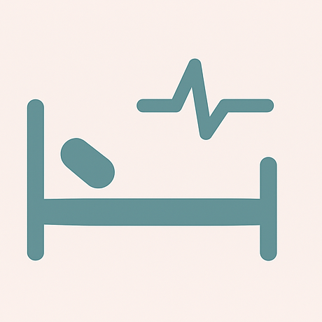 Icon representing the emotional weight of losing a patient in healthcare
